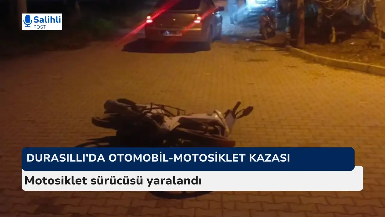 Salihli’de mahalle içinde kaza... Motosiklet sürücüsü yaralandı