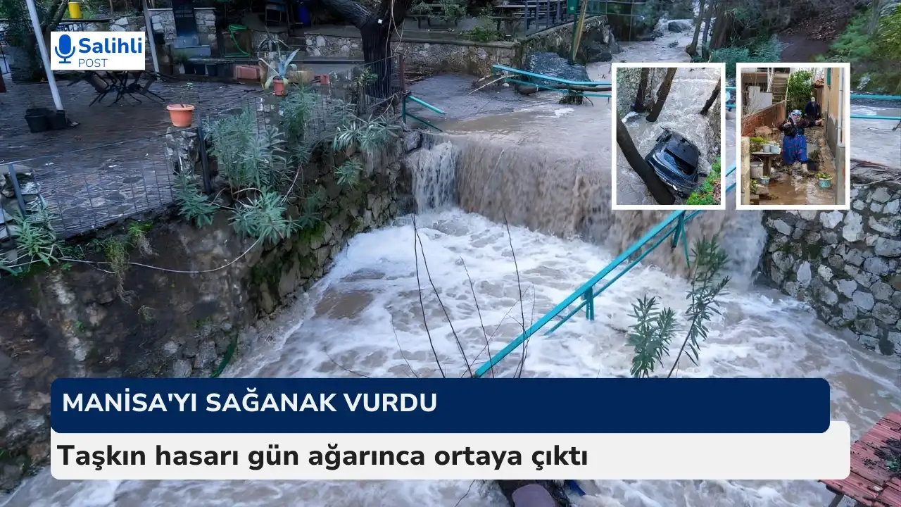 Manisa'da tarım arazileri göle döndü