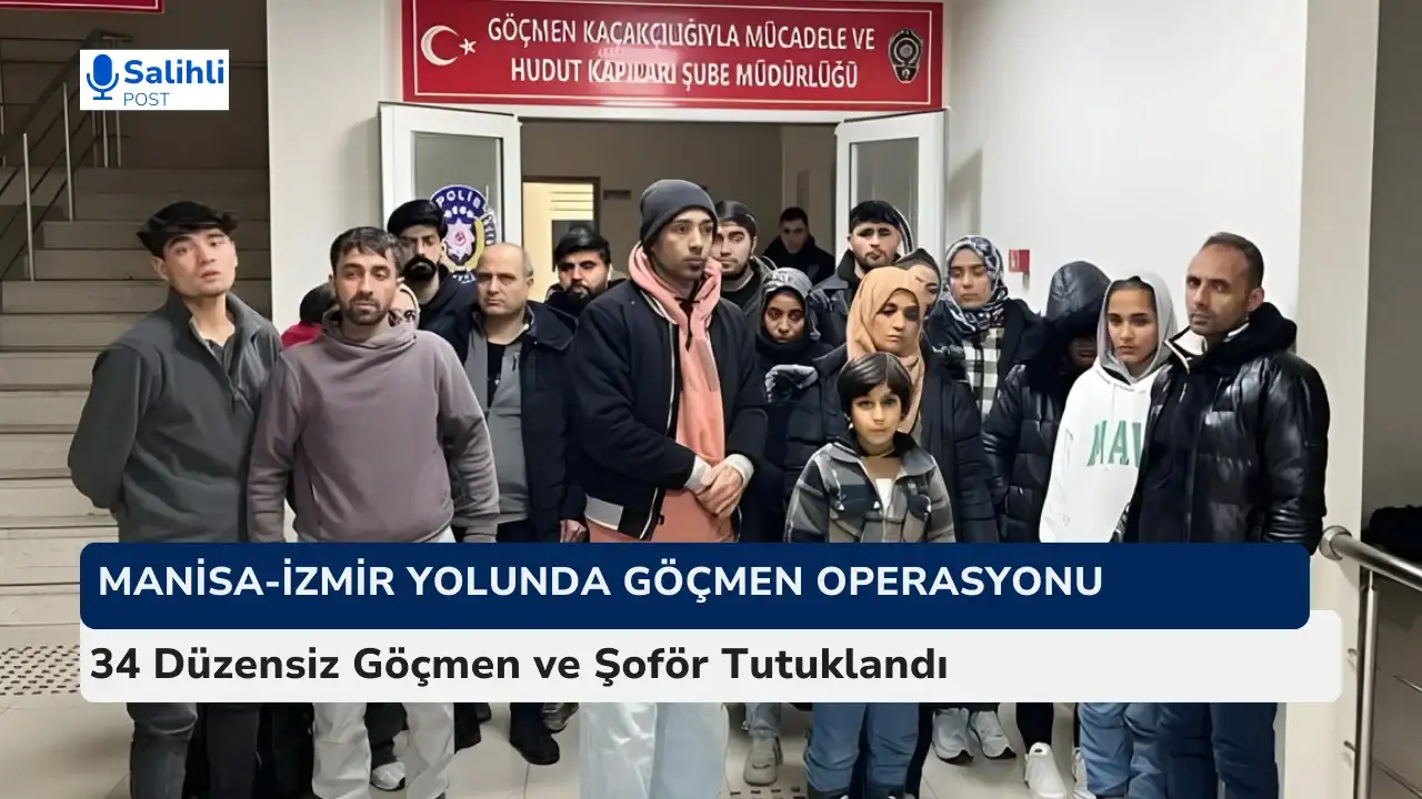 İzmir Yolunda Durdurulan Araçtan 34 Düzensiz Göçmen Çıktı