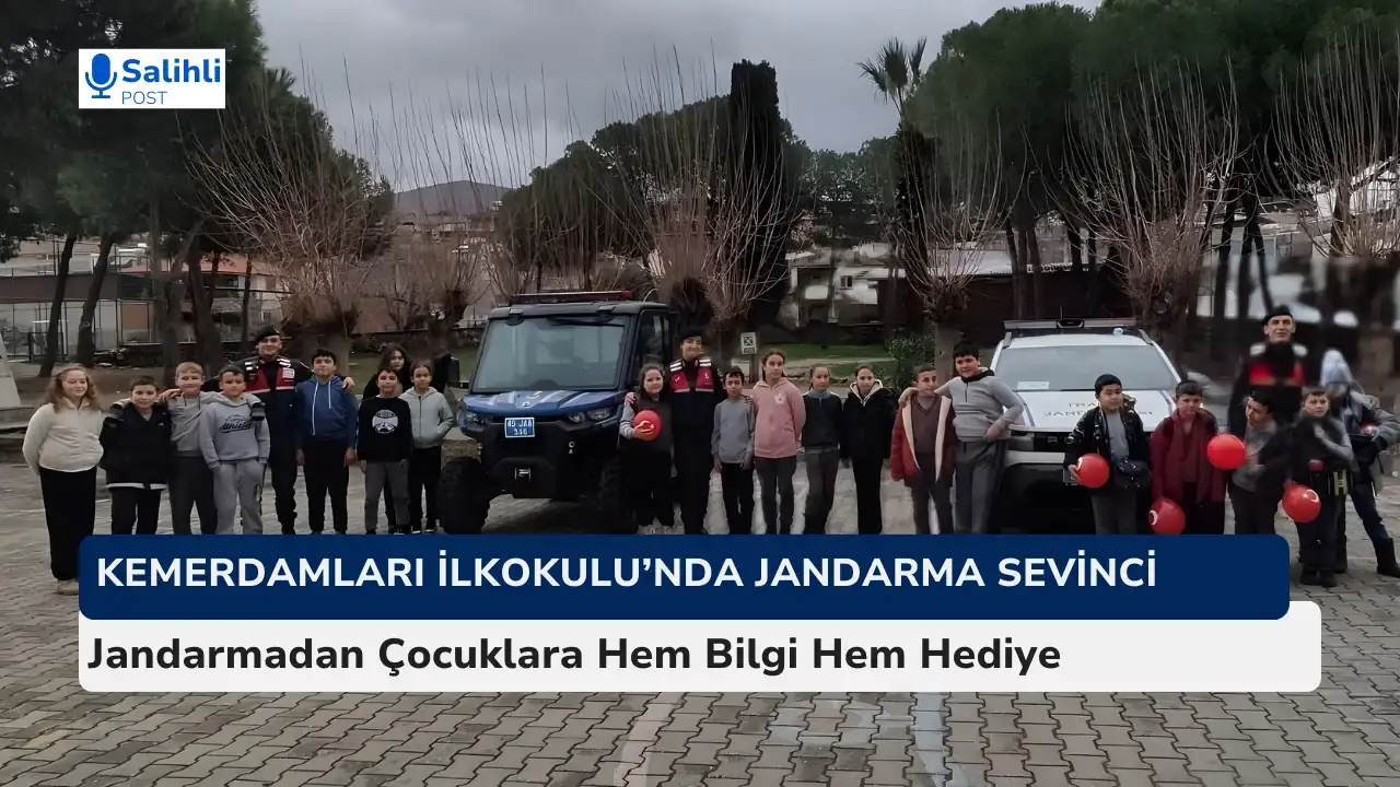 Salihli’de Jandarmadan Çocuklara Hem Bilgi Hem Hediye